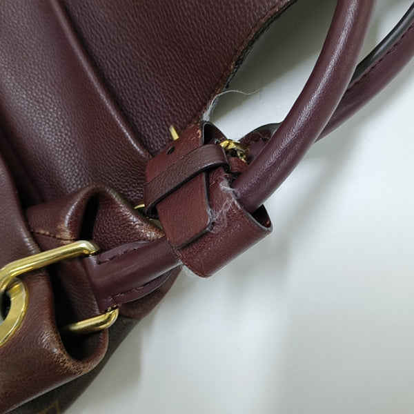 OLYMPE MM Monogram Coated Canvas Brown