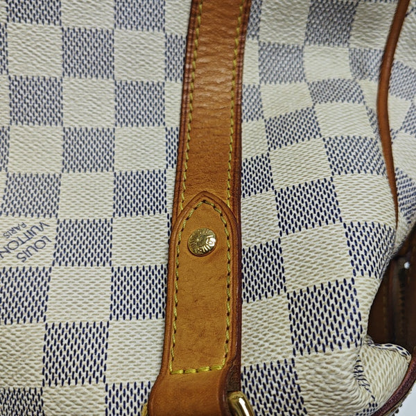 STRESA Damier Azur Coated Canvas White