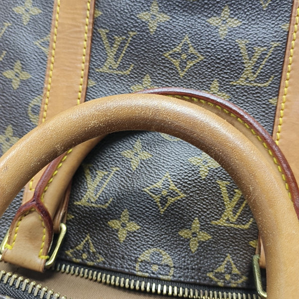 KEEPALL 50 Monogram Coated Canvas Brown