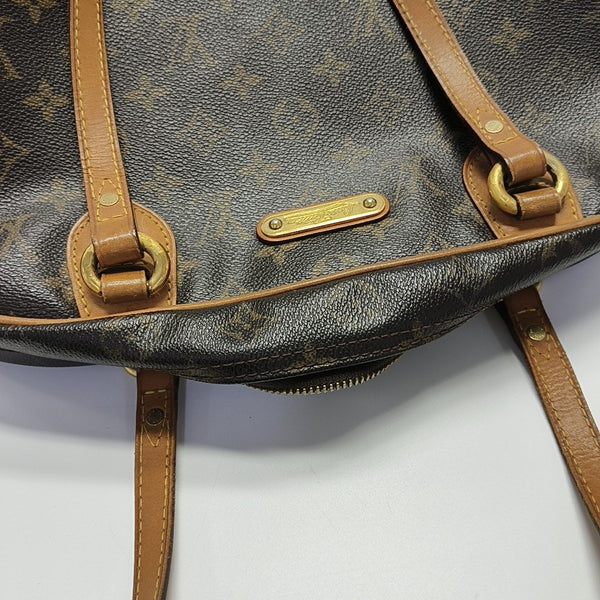 MONTORGUEI Monogram Coated Canvas Brown
