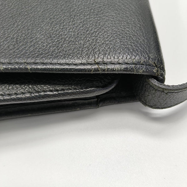 Leather Top Handle Bag Black