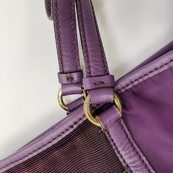 Nylon Tote Bag Purple