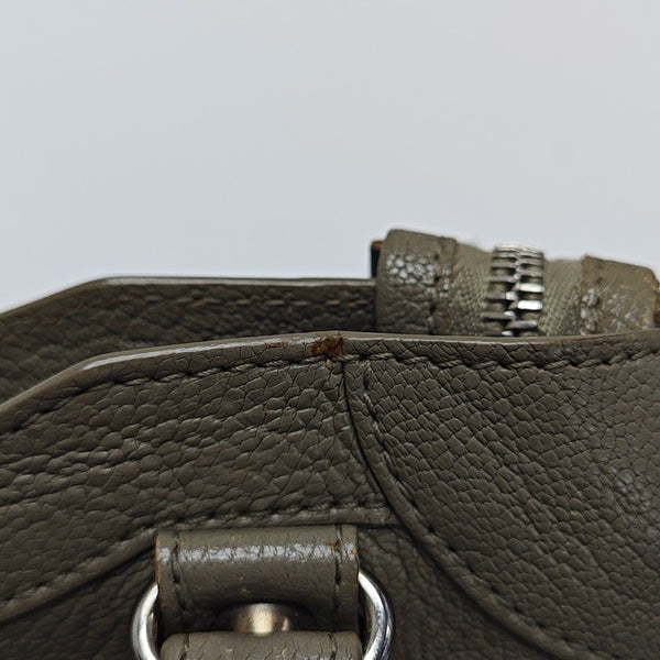 Classic Metallic Edge City Mini Lambskin Gray