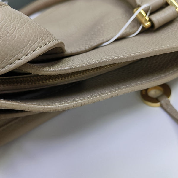 Calfskin Shoulder Bag Beige