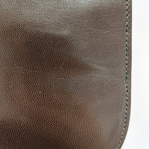 Calfskin Top Handle Bag Brown