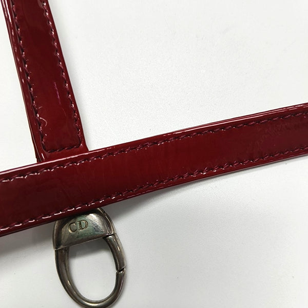 Lady Dior Large Cannage Patent Leather Red