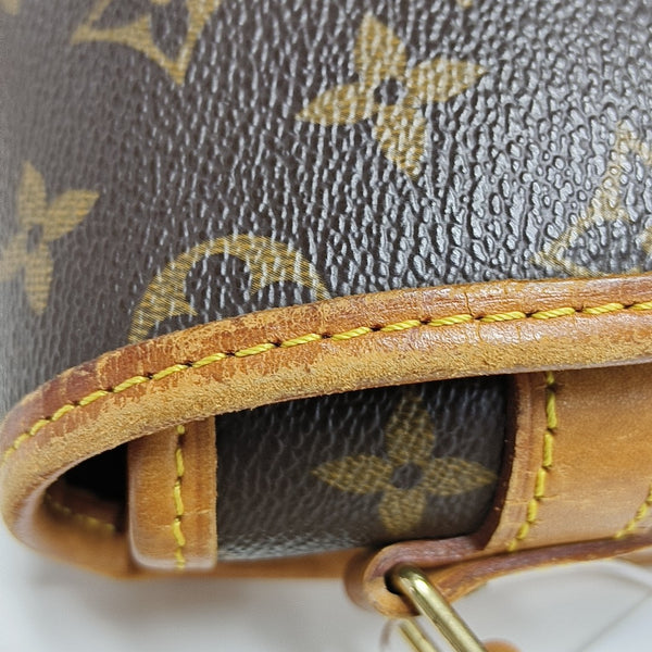 SOLOGNE PM Monogram Coated Canvas Brown