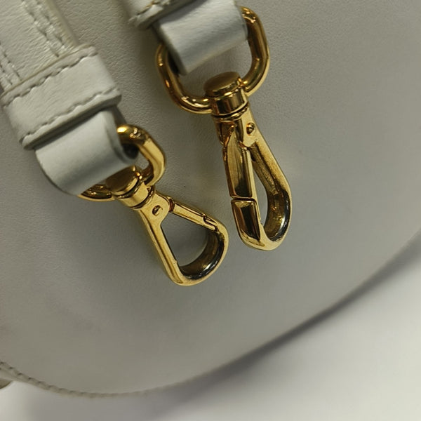 Leather Shoulder Bag White