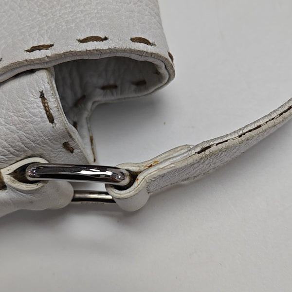 Quilted Calfskin Shoulder Bag White