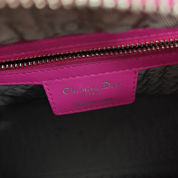 Lady Dior Medium Cannage Lambskin Red
