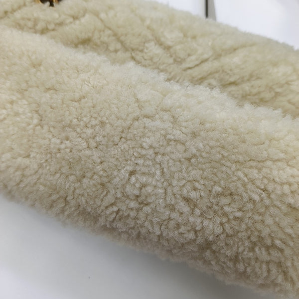 GG Marmont Medium Quilted Sheepskin Beige