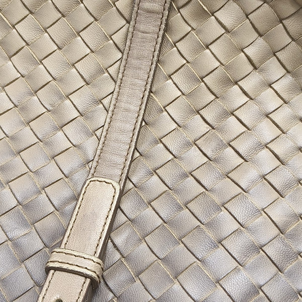 Lambskin Top Handle Bag Brown