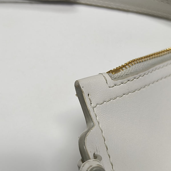 Leather Shoulder Bag White