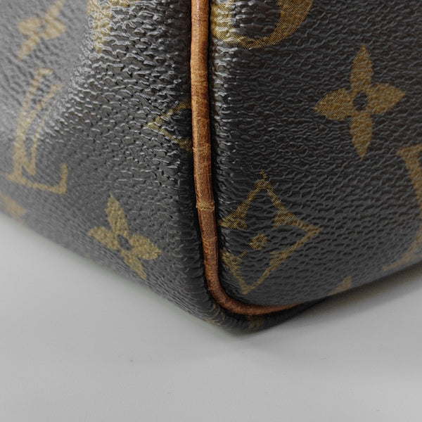 SPEEDY 30 Monogram Coated Canvas Brown