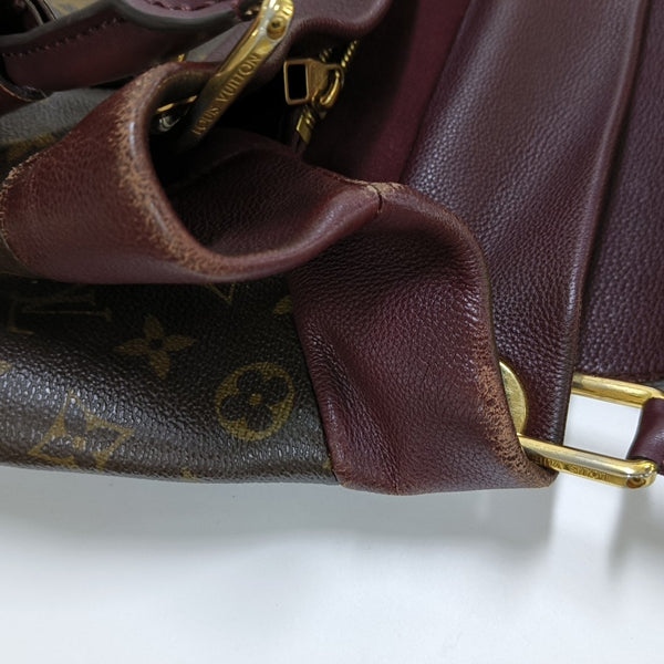 OLYMPE MM Monogram Coated Canvas Brown