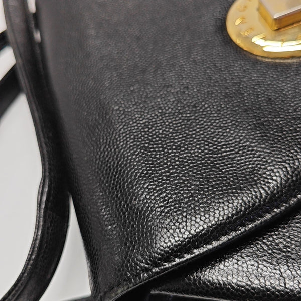 Calfskin Shoulder Bag Black