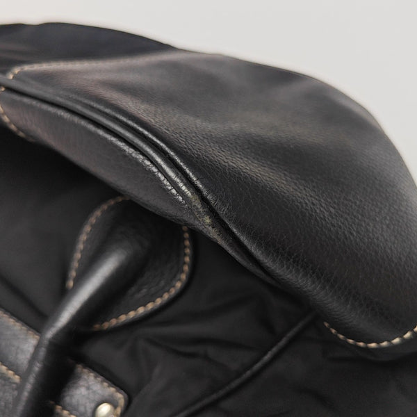 Nylon Top Handle Bag Black