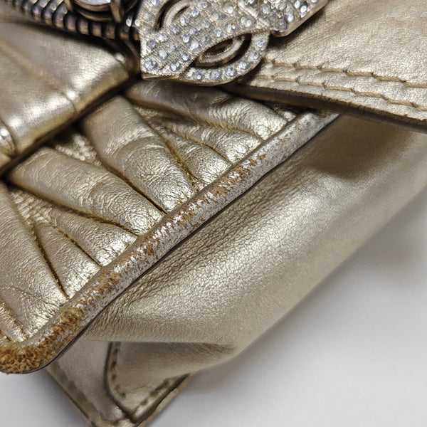 Miu Lady Quilted Lambskin Gold