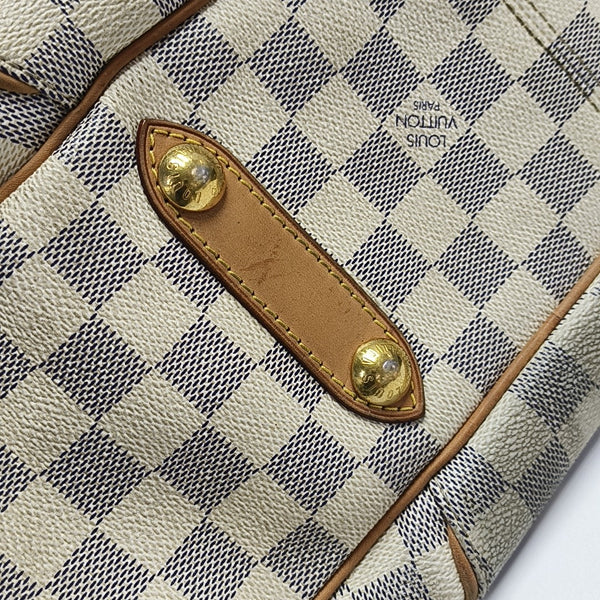 GALLIERA PM Damier Azur Coated Canvas White