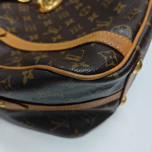 STRESA Monogram Coated Canvas Brown