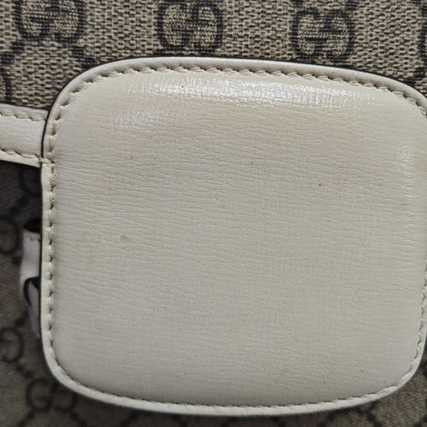 Horsebit 1955 Small Monogram Coated Canvas Beige