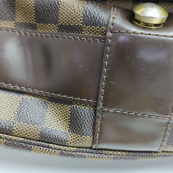 BASTILLE Damier Ebene Coated Canvas Brown