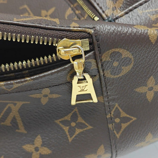 Monogram Coated Canvas Backpack Brown