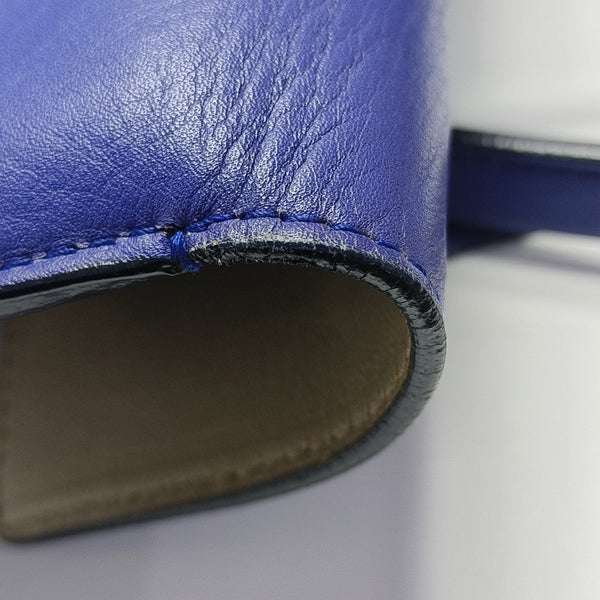 Calfskin Shoulder Bag Blue