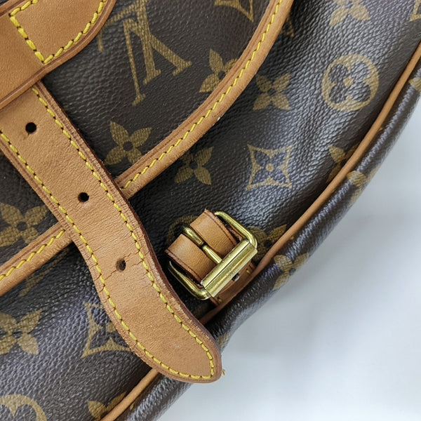 SAUMUR 30 Monogram Coated Canvas Brown