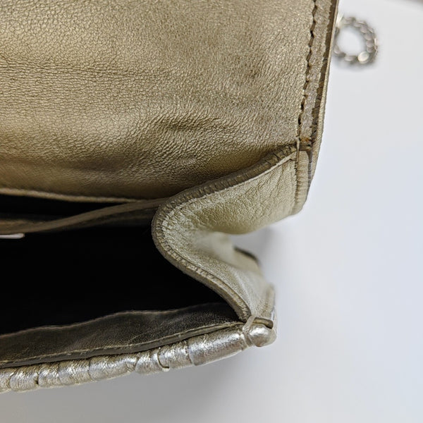 Miu Lady Quilted Lambskin Gold