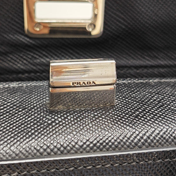 Twin Saffiano Calfskin Black