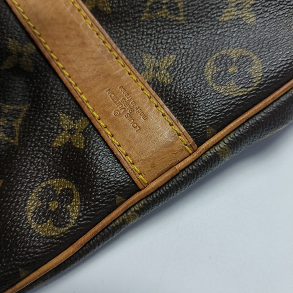 KEEPALL 50 Monogram Coated Canvas Brown