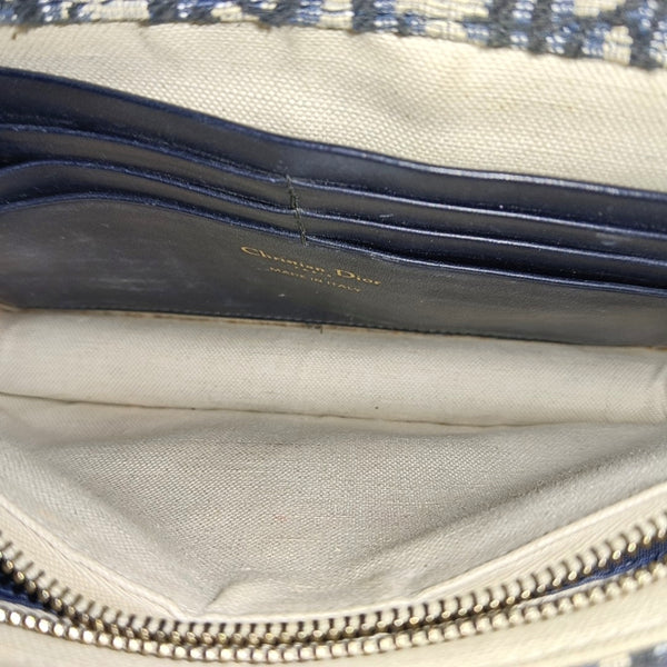 Authenticated pre-owned Saddle Oblique Canvas Blue - Shoulder Bag at Looply