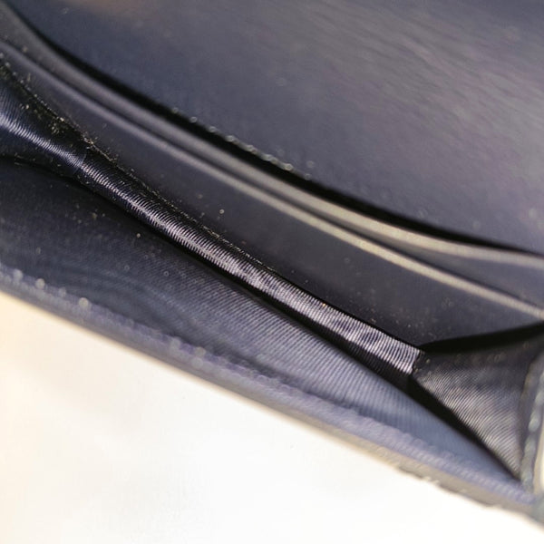 Authenticated pre-owned Saddle Oblique Fabric Blue Card Holder - Card Holder at Looply