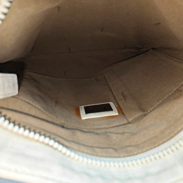 Coated Canvas Crossbody Bag Gray