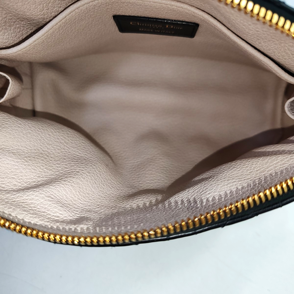 Authenticated pre-owned Dior Caro Lambskin Black - Clutch at Looply
