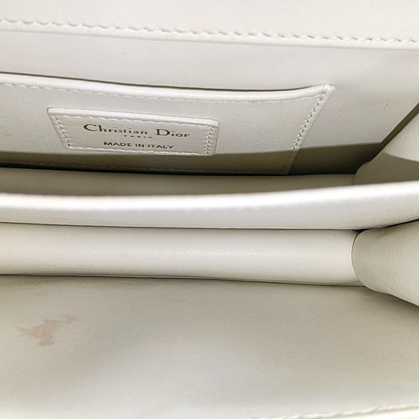 Miss Dior Mini Cannage Calfskin White