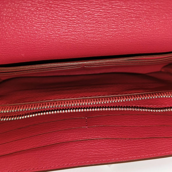 Authenticated pre-owned Kelly Shiny Porosus Crocodile Pink Wallet - Wallet at Looply