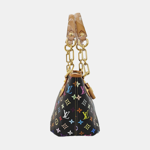 Authenticated pre-owned LV × TM Annie Medium Monogram Coated Canvas Black - Shoulder Bag at Looply