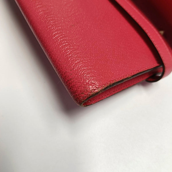 Authenticated pre-owned Kelly Chèvre Mysore Pink Wallet - Wallet at Looply