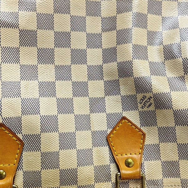 Authenticated pre-owned Speedy 30 Damier Azur Coated Canvas White - Top Handle Bag at Looply