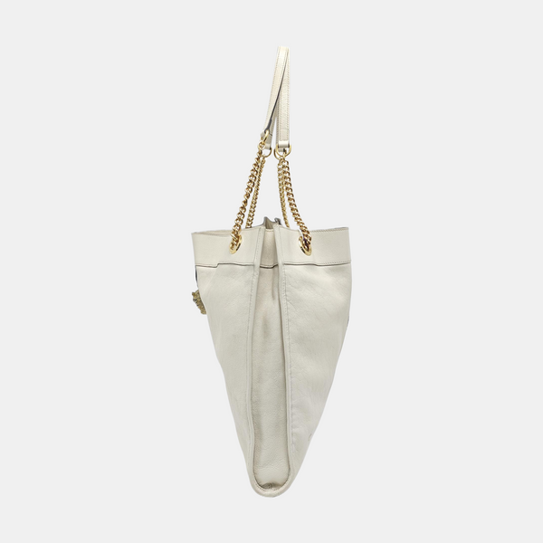 Authenticated pre-owned Rajah Calfskin White - Shoulder Bag at Looply