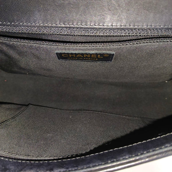 BOY CHANEL Large Quilted Lambskin Black