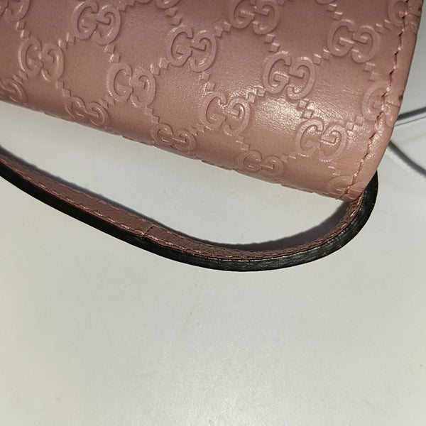 Authenticated pre-owned Microguccissima Monogram Calfskin Pink - Shoulder Bag at Looply