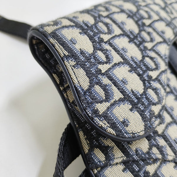 Authenticated pre-owned Saddle Oblique Canvas Blue - Belt Bag at Looply