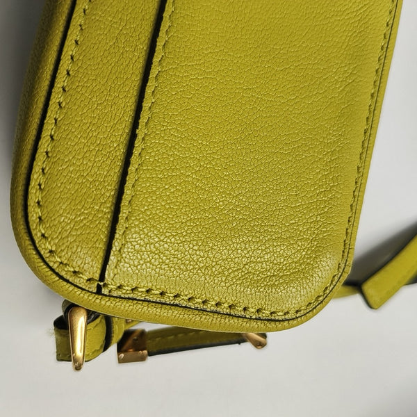 Authenticated pre-owned Saddle Mini Lambskin Yellow - Shoulder Bag at Looply