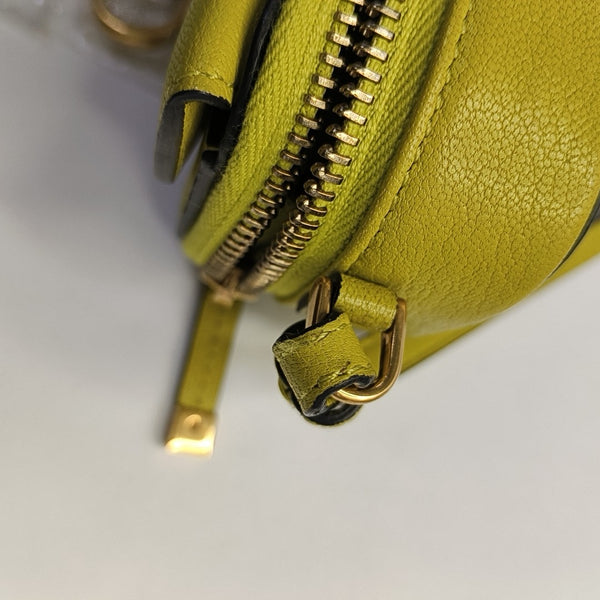 Authenticated pre-owned Saddle Mini Lambskin Yellow - Shoulder Bag at Looply