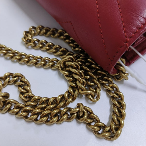 Authenticated pre-owned GG Marmont Mini Calfskin Red - Crossbody Bag at Looply