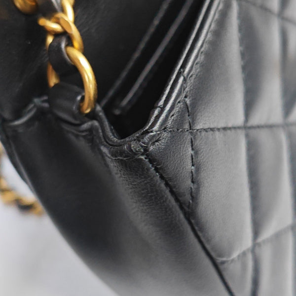 Authenticated pre-owned Classic Flap Small Quilted Lambskin Black - Shoulder Bag at Looply