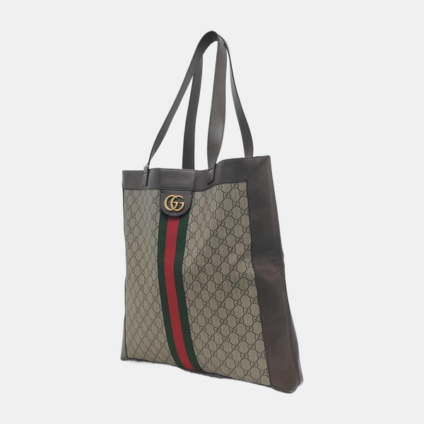 Authenticated pre-owned Ophidia Large Monogram Coated Canvas Beige - Shoulder Bag at Looply